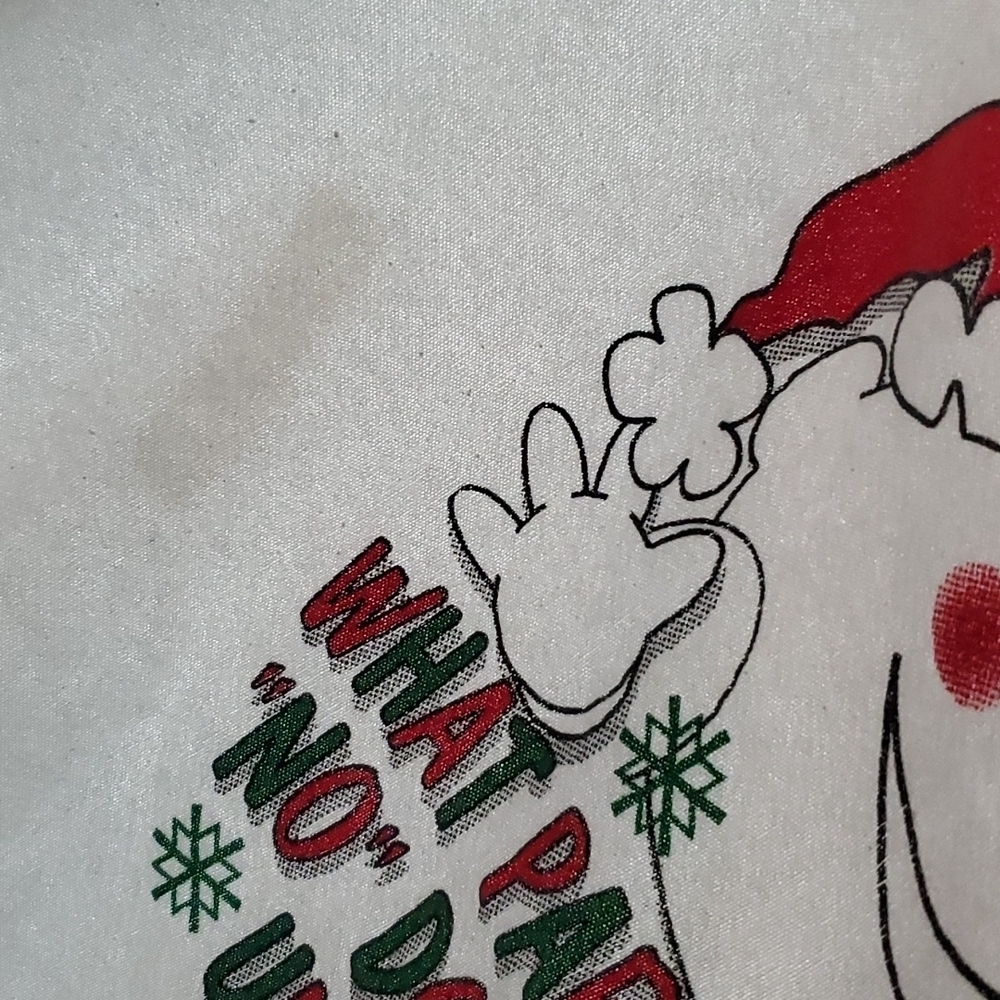 VTG white sweater XL, "What part of no don't you understand?" - Picture 8 of 12